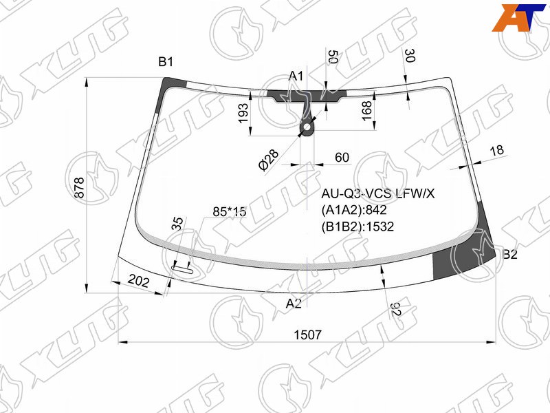 Стекло лобовое + дд AUDI Q3 11-18 AU-Q3-VCS LFW/X AU-Q3-VCS LFW/X