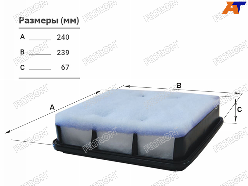 AP120/2 Filtron Фильтр воздушный MITSUBISH PAJERO/MONTERO SPORT 08-/L200 05- для 