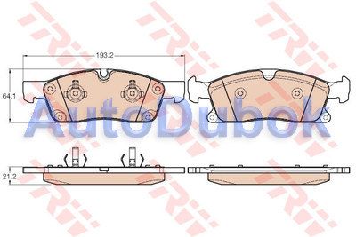 Тормозные колодки передние 2.5 3.5 GDB1946 GDB1946