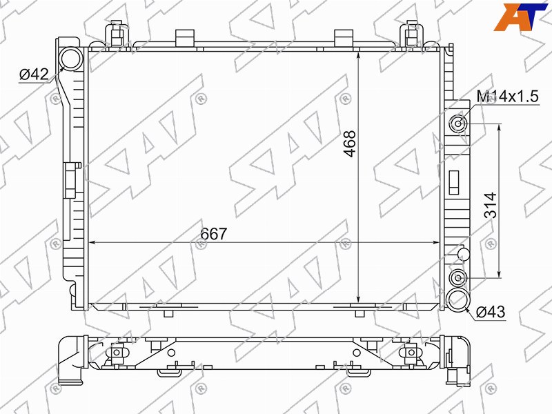 MB0006-2 Sat Радиатор охлаждения 3.0TD/3.5TD 91-98 для 