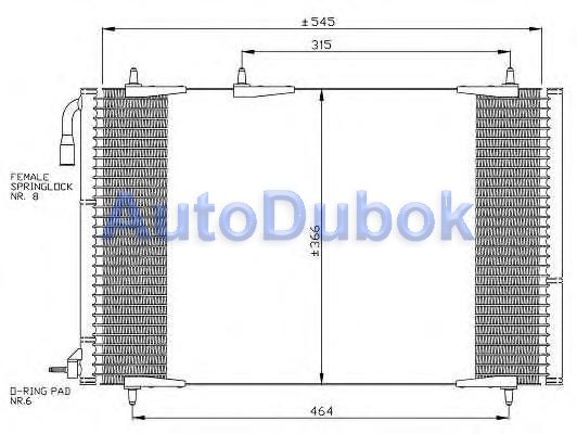 Радиатор кондиционера SDN 1048550L 1048550L