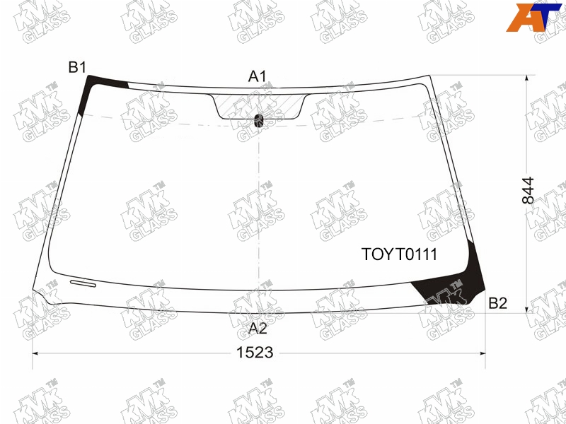 TOYT0111 KMK Стекло лобовое TOYOTA KLUGER/HIGHLANDER 00-07 для 