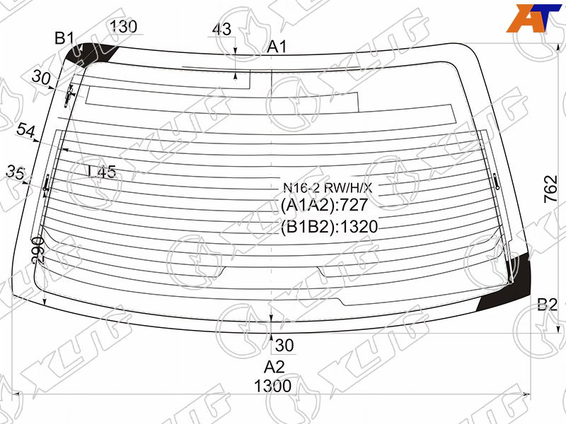 Стекло заднее с обогревом NISSAN ALMERA N16/N17 (RUS)/BLUEBIRD SYLPHY/SUNNY 4D 00- N16-2 RW/H/X N16-2 RW/H/X