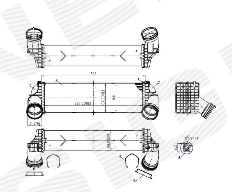 RI96364 BMW ИНТЕРКУЛЕР для 