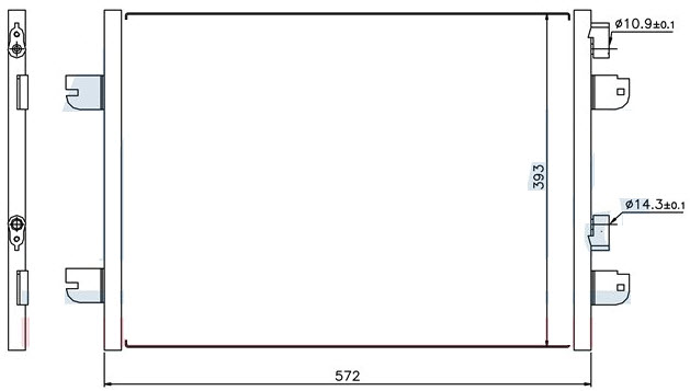 КОНДЕНСАТОР КОНДИЦ БЕЗ ОСУШИТ. (Valeo) RNLOG08-931 RNLOG08-931