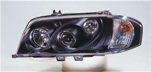 W202 ФАРА Л+П (КОМПЛЕКТ) ТЮНИНГ ЛИНЗОВАН (SONAR) ВНУТРИ ЧЕРН MD20293-004B-N