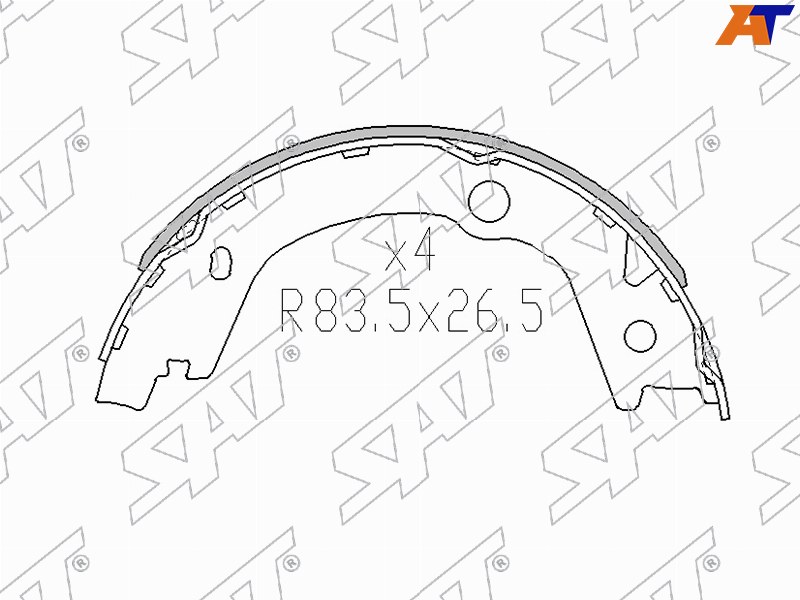 Колодки ручного тормоза HYUNDAI TUCSON 04-10/SONATA 04-/KIA SPORTAGE 04-/SSANGYONG KYRON 05- ST-58350-17A00 ST-58350-17A00