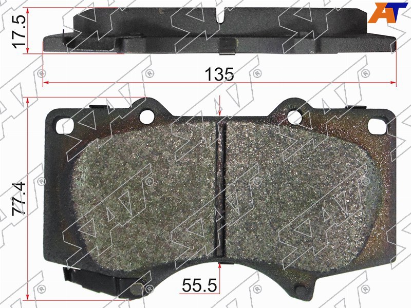 ST-04465-60210 Sat Колодки тормозные перед LEXUS GX470/460/TOYOTA LAND CRUISER PRADO 120/150 02-/HILUX #UN#2# для 