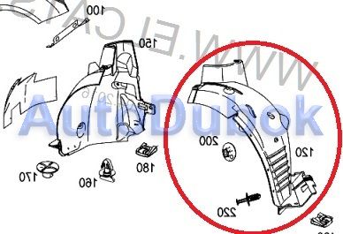 Подкрылок передний правый передняя часть MD20412-300-R MD20412-300-R