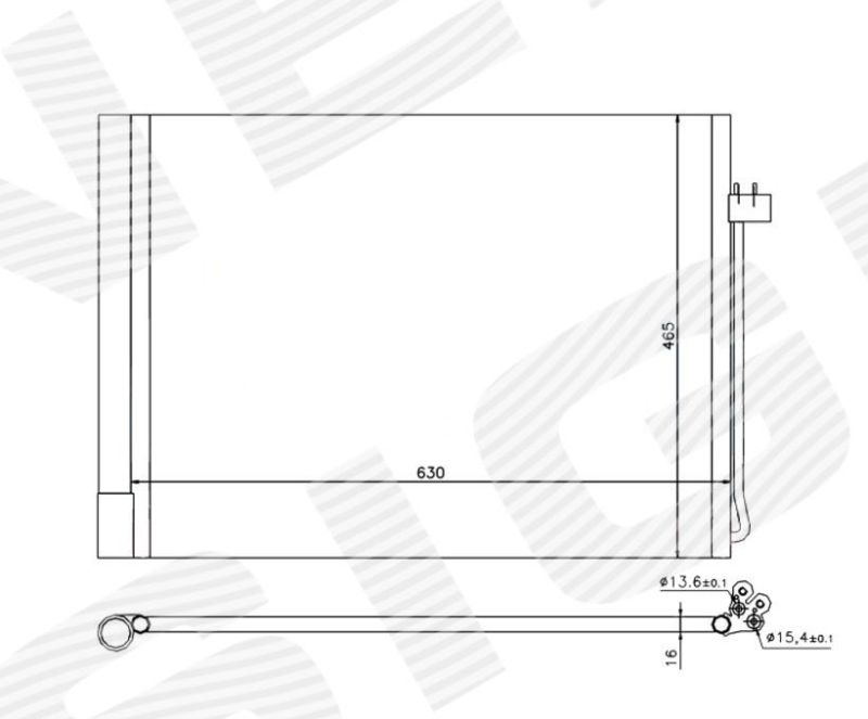 RC940058 Signeda Радиатор кондиционера для 