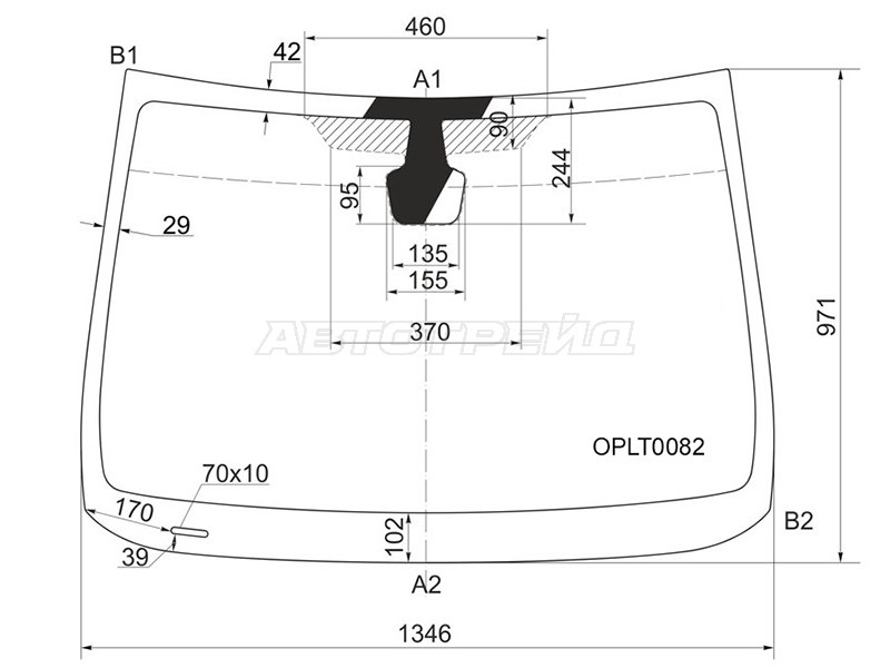 Стекло лобовое OPEL ASTRA J 10- OPLT0082 OPLT0082