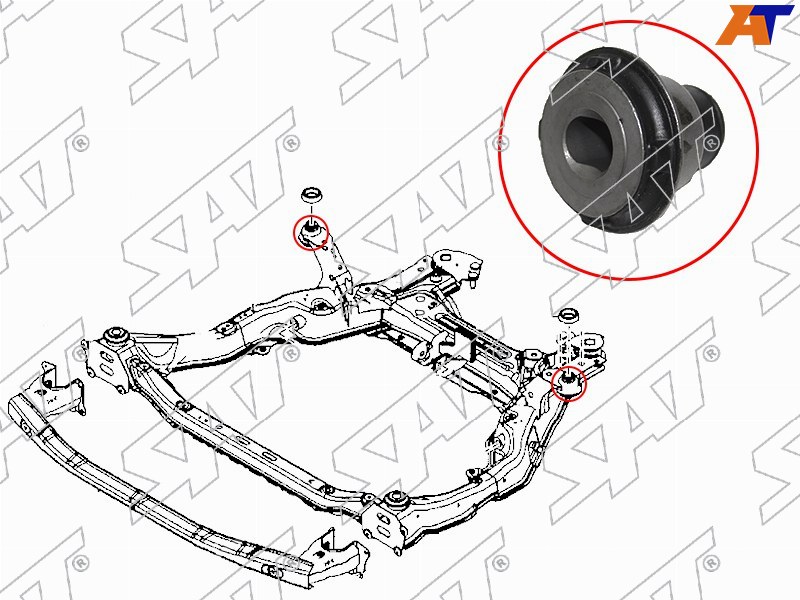 ST-GS1D-34-64Y Sat Сайлентблок передней балки  MAZDA 6 GH 2008-2013 для 