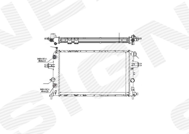 Радиатор охлаждения 2,0TD/2,2TD MT/AT RA63003Q RA63003Q