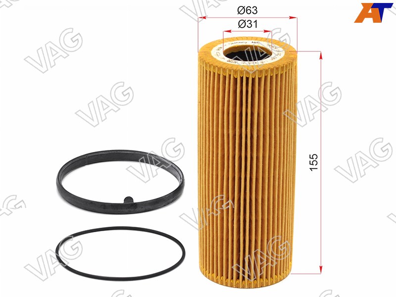 Фильтр масляный (картридж) BMW X5 (E53/E70)/X6 E71 08-10/X3 E83 DIESEL/AUDI Q7 3,0 10-15/A8 3,0 10-1 06E115562C 06E115562C
