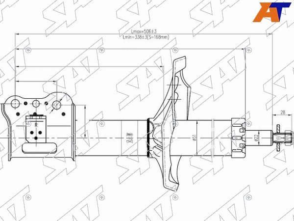 Стойка передняя MAZDA CAPELLA/626 97-02 RH ST-GE4T-34-700A ST-GE4T-34-700A