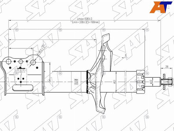 Стойка передняя MAZDA CAPELLA/626 97-02 LH ST-GE4T-34-900A ST-GE4T-34-900A