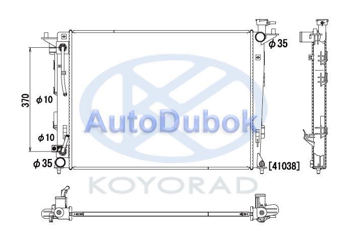 Радиатор охлаждения 2.0 A/T HNX3510-911 HNX3510-911
