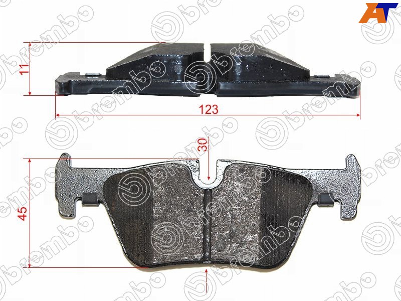 P 06 071 Brembo Колодки тормозные BMW 1 F20 10-/3 F30 11- задние для 