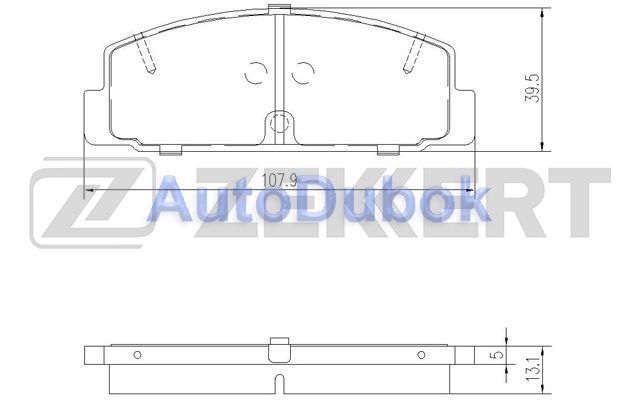 BS-1100 Zekkert Тормозные колодки задние для 