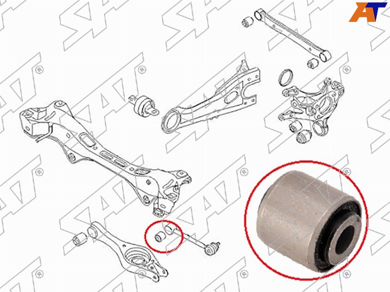 Сайлентблок заднего поперечного рычага с шаровой HYUNDAI IX35/TUCSON/KIA SPORTAGE 10- ST-55256-1H000 ST-55256-1H000