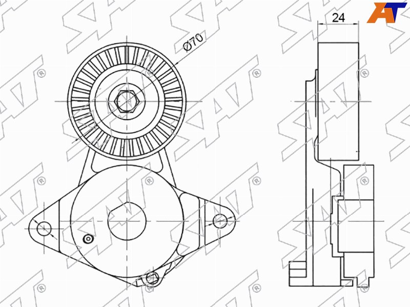 Натяжитель приводного ремня TOYOTA AURIS/COROLLA 09- 1NR ST-16620-47010 ST-16620-47010