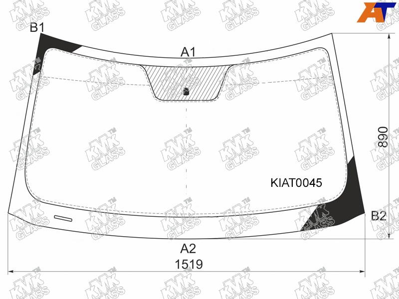Стекло лобовое KIA SOUL AM 08-13 KIAT0045 KIAT0045