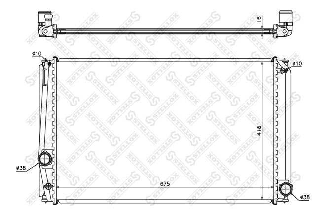 1026325SX Stelox Радиатор охлаждения для 