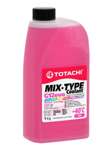 46801 TOTACHI Антифриз G12evo TOTACHI MIX-TYPE COOLANT готовый 1кг -40°С розовый для 