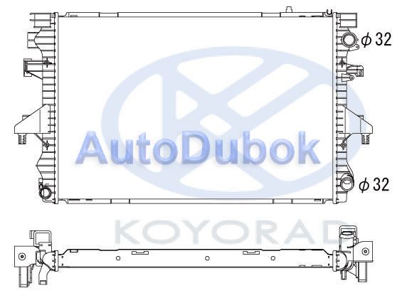 Радиатор охлаждения (koyo) 2.5TDI VWTRN03-913 VWTRN03-913
