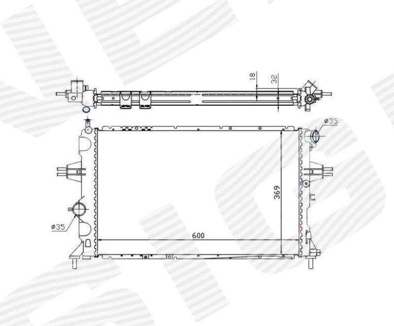 Радиатор охлаждения 2,0/2,0TD/2,2/2,2TD MT RA63006Q RA63006Q