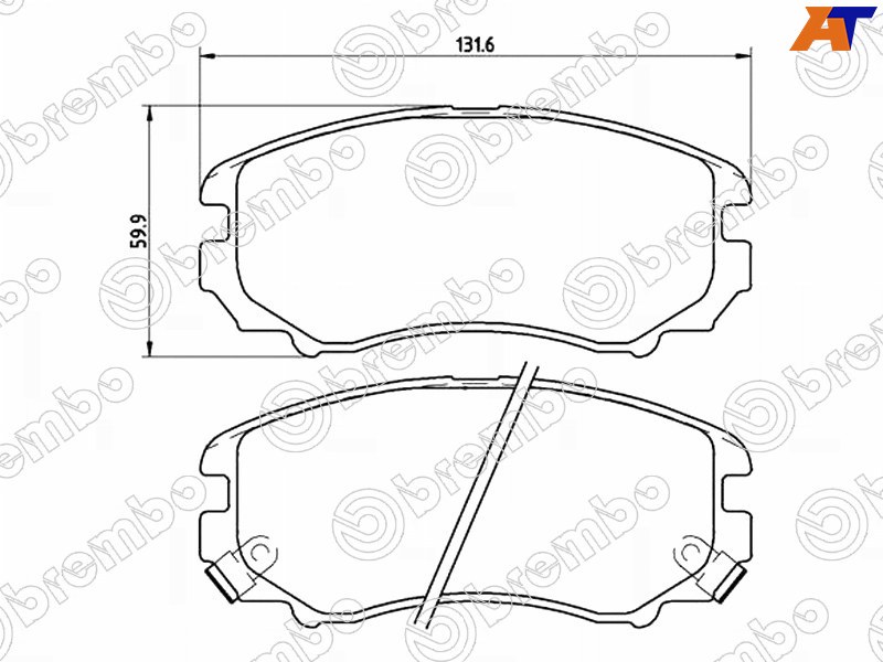 Колодки тормозные HYUNDAI TUCSON/KIA SPORTAGE 04- передние P 30 018 P 30 018