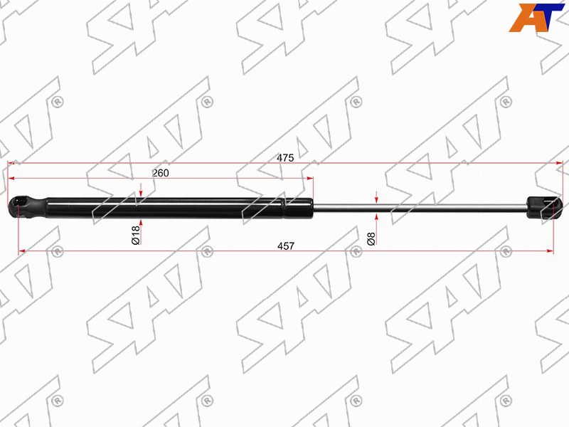 ST-817802K000 Sat Амортизатор крышки багажника KIA SOUL 09-15 для 