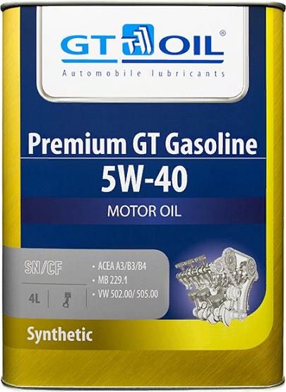 8809059407226 GT Oil Масло моторное GT OIL Premium GT Gasoline 5W-40 4л синтетика для 