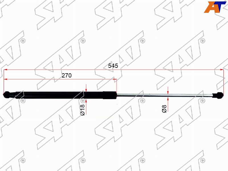 ST-53440-0W220 Sat Амортизатор капота TOYOTA LAND CRUISER PRADO 150 09- LH=RH для 