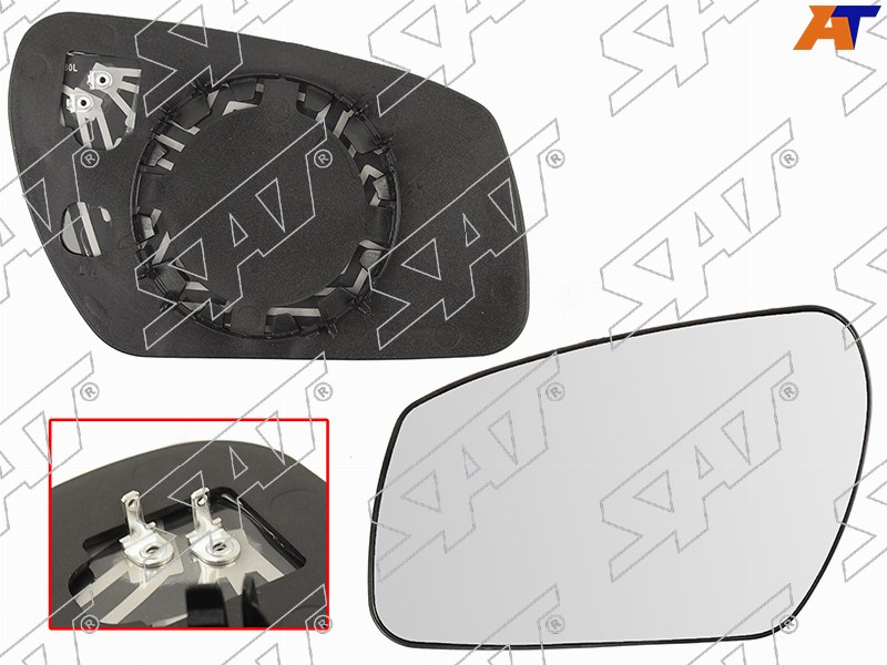 Полотно зеркала FORD FOCUS II 05-08/FUSION 05-12/MONDEO 00-07/C-MAX 03-07/FIESTA 01-08  LH сферическ ST-121-0047 ST-121-0047