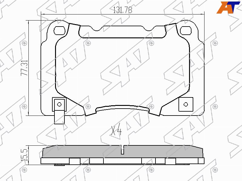 Колодки тормозные перед SUBARU IMPREZA WRX ST-26296-FE100 ST-26296-FE100