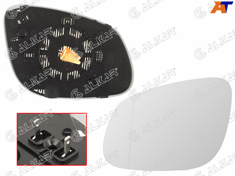 6471815 Alkar Полотно зеркала PORSCHE CAYENNE 02-07 LH асферическое с обогревом для 