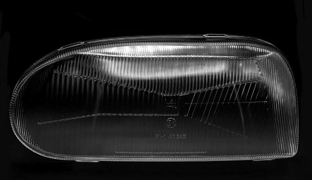 VWGLF92-020-L  Стекло фары одноламповое левое для 