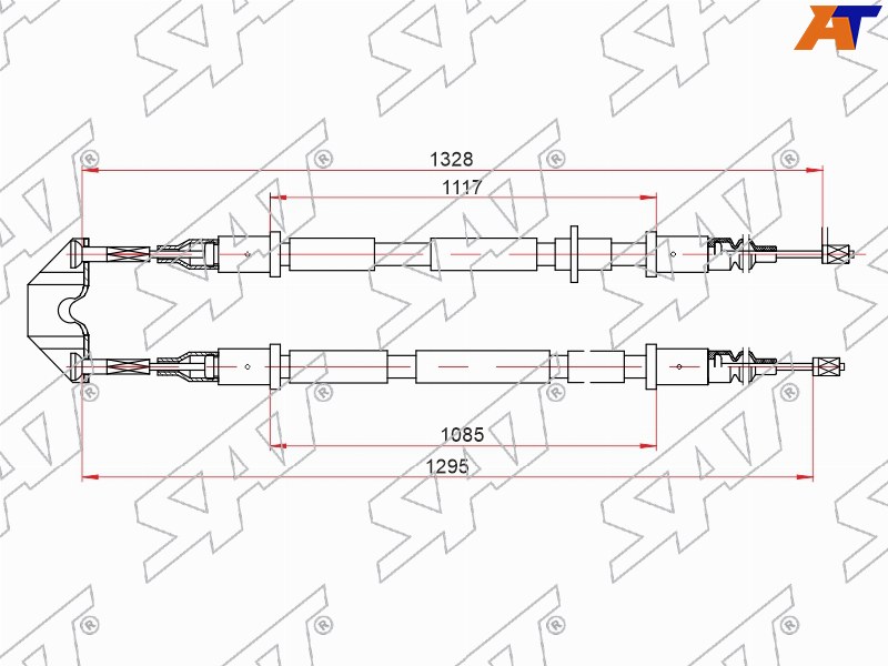 Трос ручного тормоза ASTRA H RH/LH 04-10 ST-52-0096 ST-52-0096