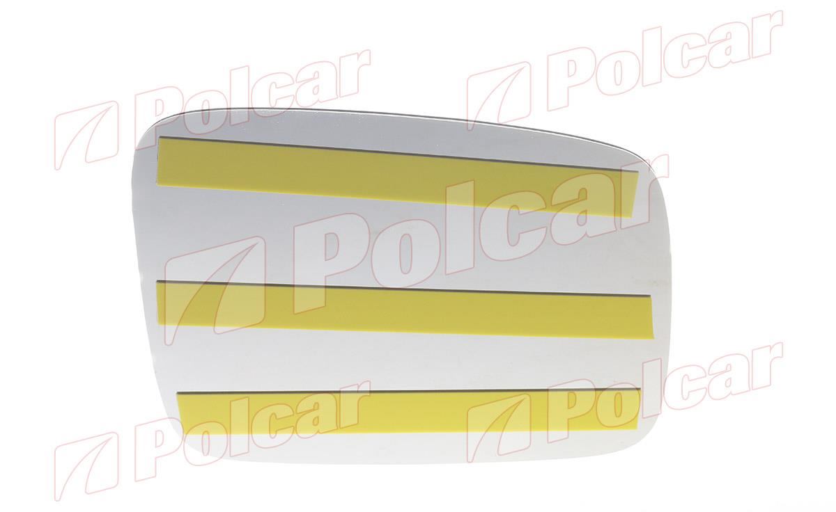 VW TRANSPORTER (T4);CARAVELLE;MULTIVAN, 07.90-03.03 :Стекло зеркала внешнего левое (плоское, хром) 9566542E 9566542E