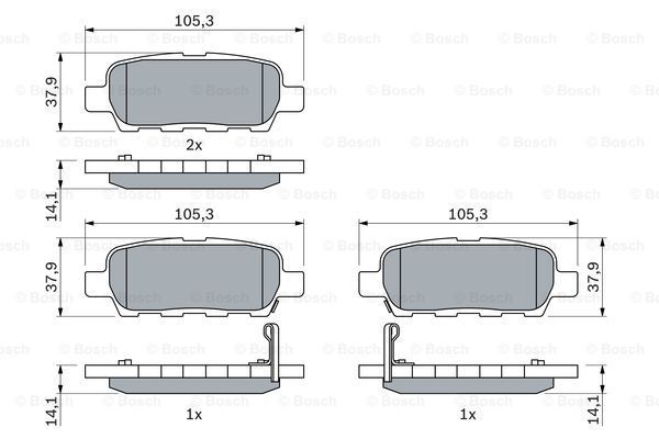 sp1250 HI-Q Колодки тормозные задние для 