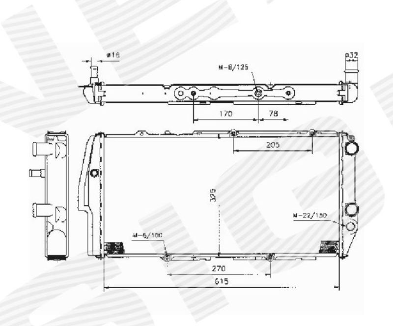 Радиатор охлаждения 2,0/2,1/2,2/2,3/2,0TD RA60478 RA60478
