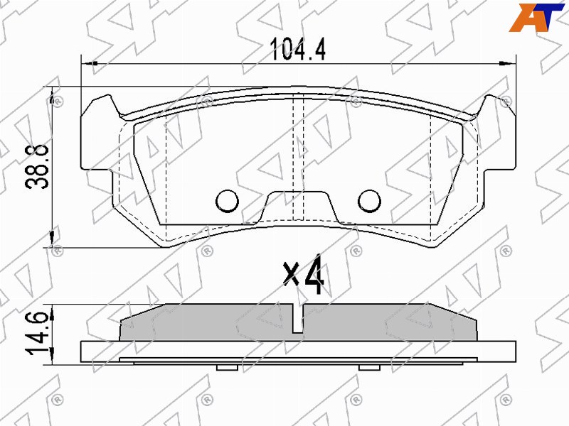 Колодки тормозные зад CHEVROLET LACETTI 04- ST-96405131 ST-96405131