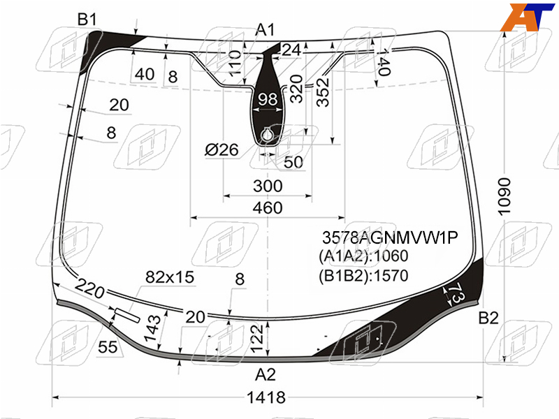 3578AGNMVW1P Fuyao Стекло лобовое + дд FORD FOCUS III 4/5D 11-19 для 