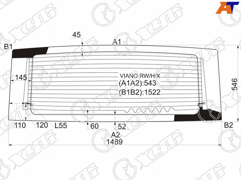 Стекло заднее с обогревом MERCEDES-BENZ VITO/VIANO W639 03-10 VIANO RW/H/X VIANO RW/H/X