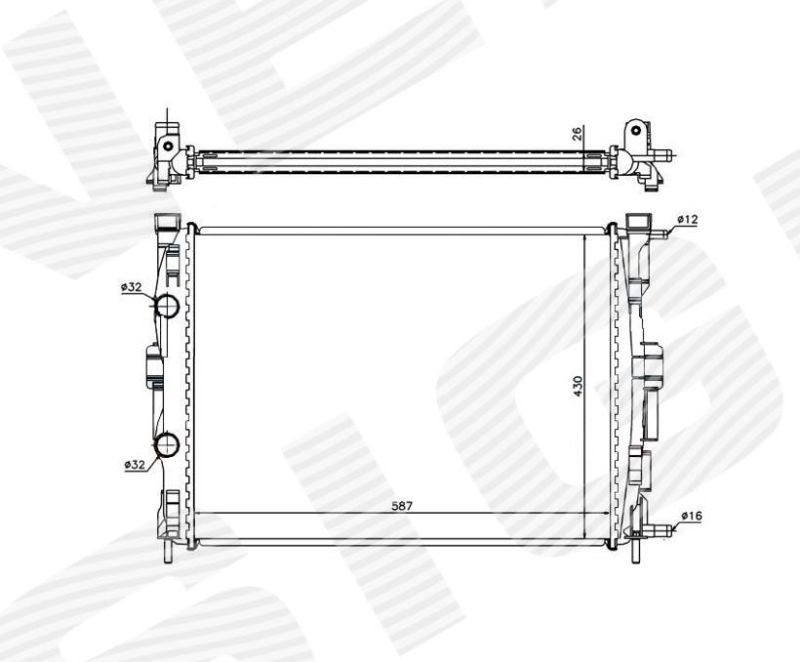 Радиатор охлаждения 1,5DCI/1,6/1,9DCI MT/AT RA63765Q