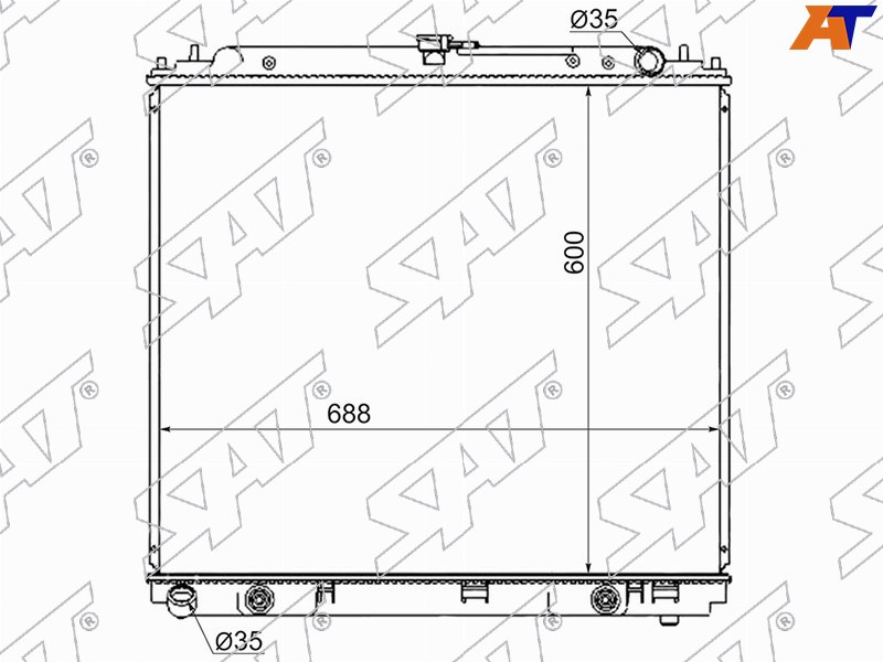 NS0012 Sat Радиатор NISSAN PATHFINDER/FRONTIER/XTERRA/NAVARA VQ40DE 04- для 
