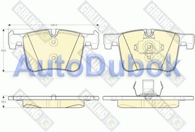 6119422 Girling Тормозные колодки передние для 