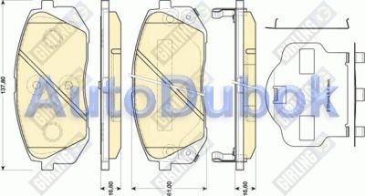 6134619 Girling Тормозные колодки передние для 