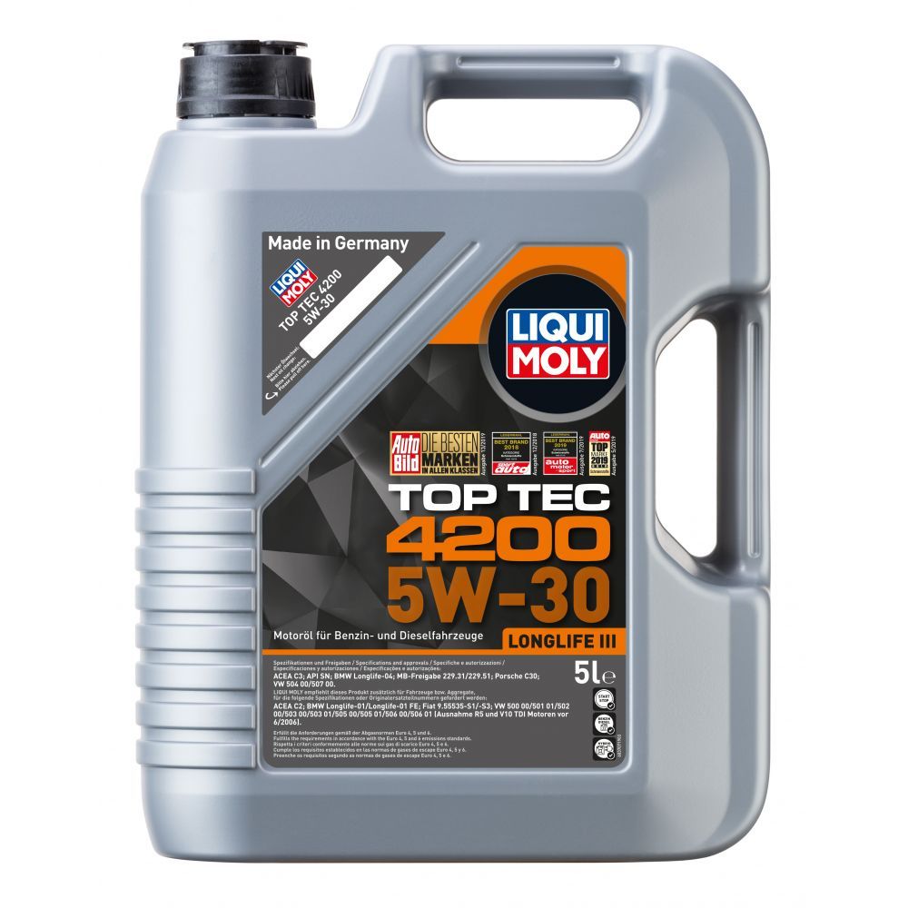 Масло моторное LIQUI MOLY TOP TEC 5 л синт 5W30 7661 7661